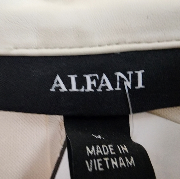 Alfani Cream Pleather Dress NWT Sz Medium - Picture 5 of 9